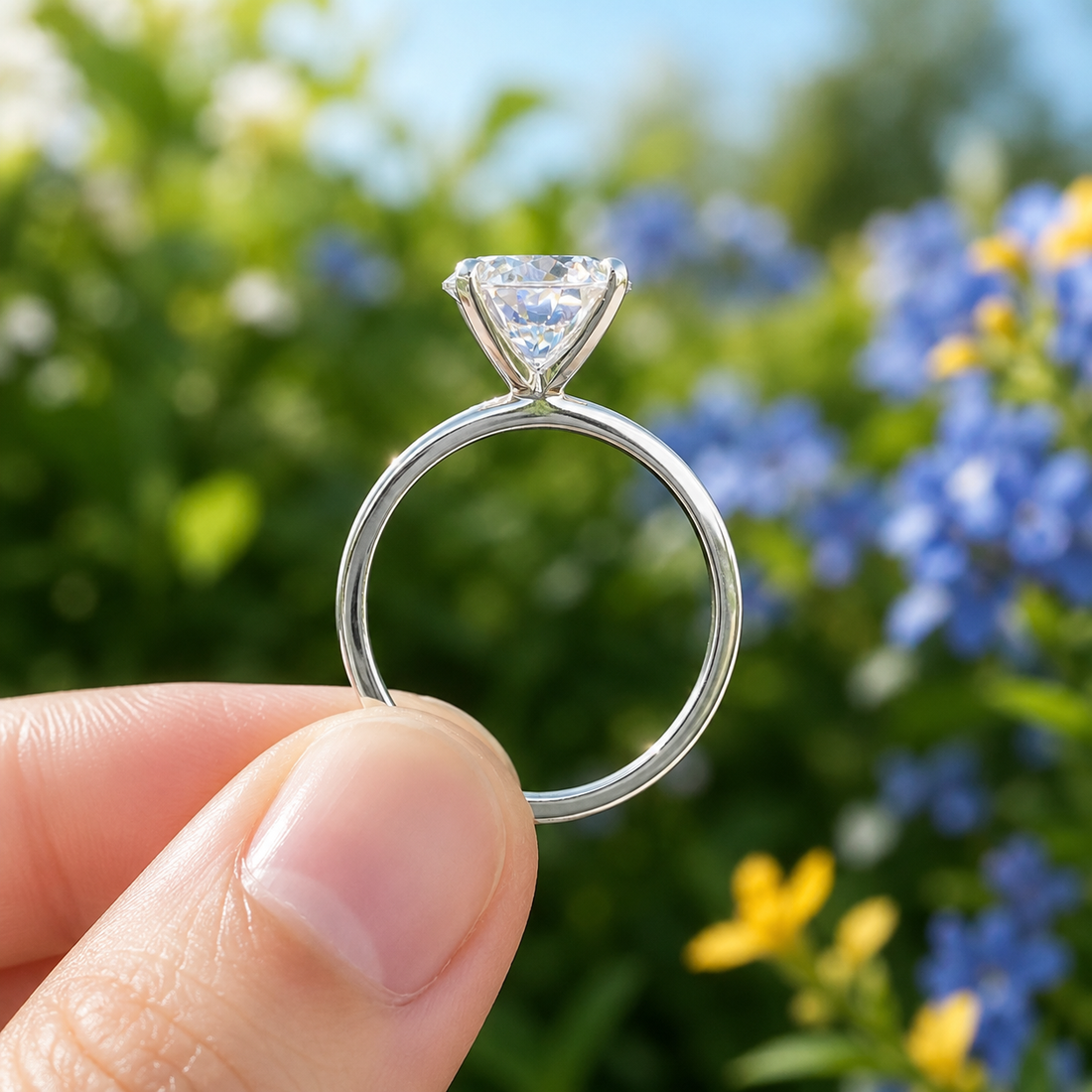 Moissanite Engagement Ring