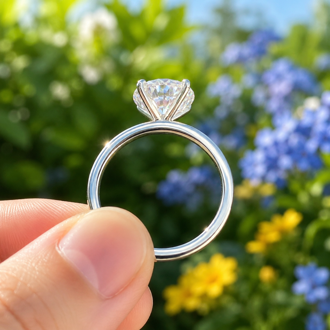 Moissanite Engagement Ring