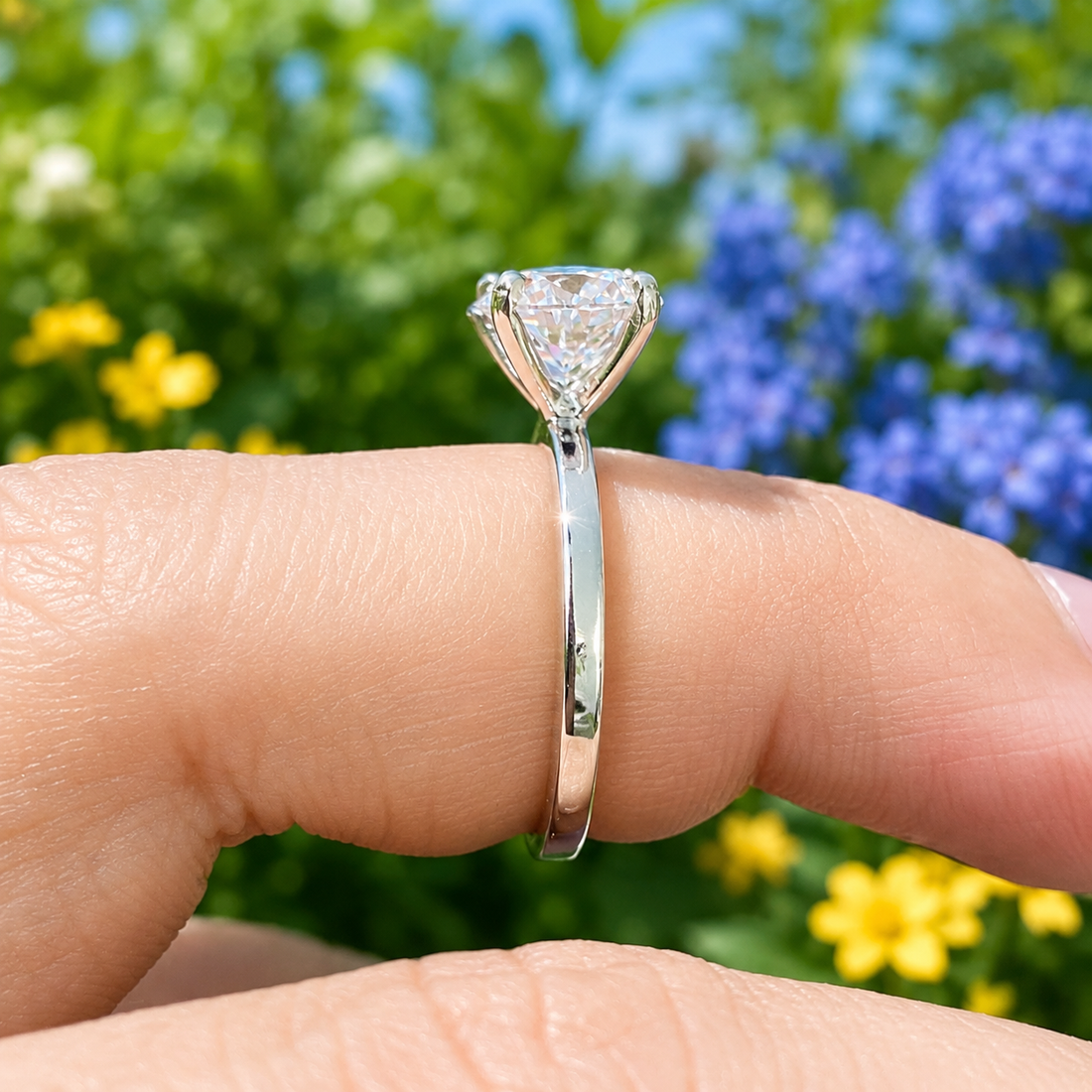 Moissanite Engagement Ring