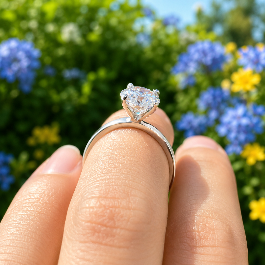 Moissanite Engagement Ring