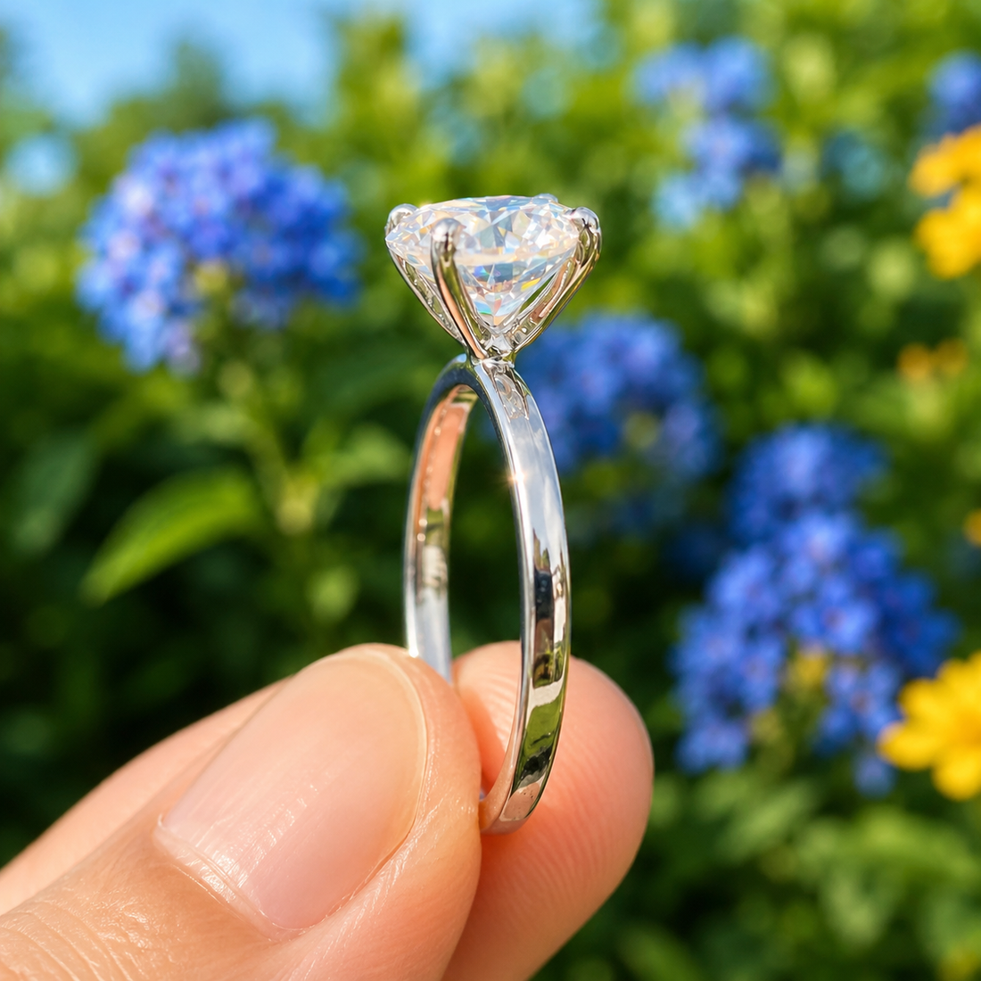 Moissanite Engagement Ring
