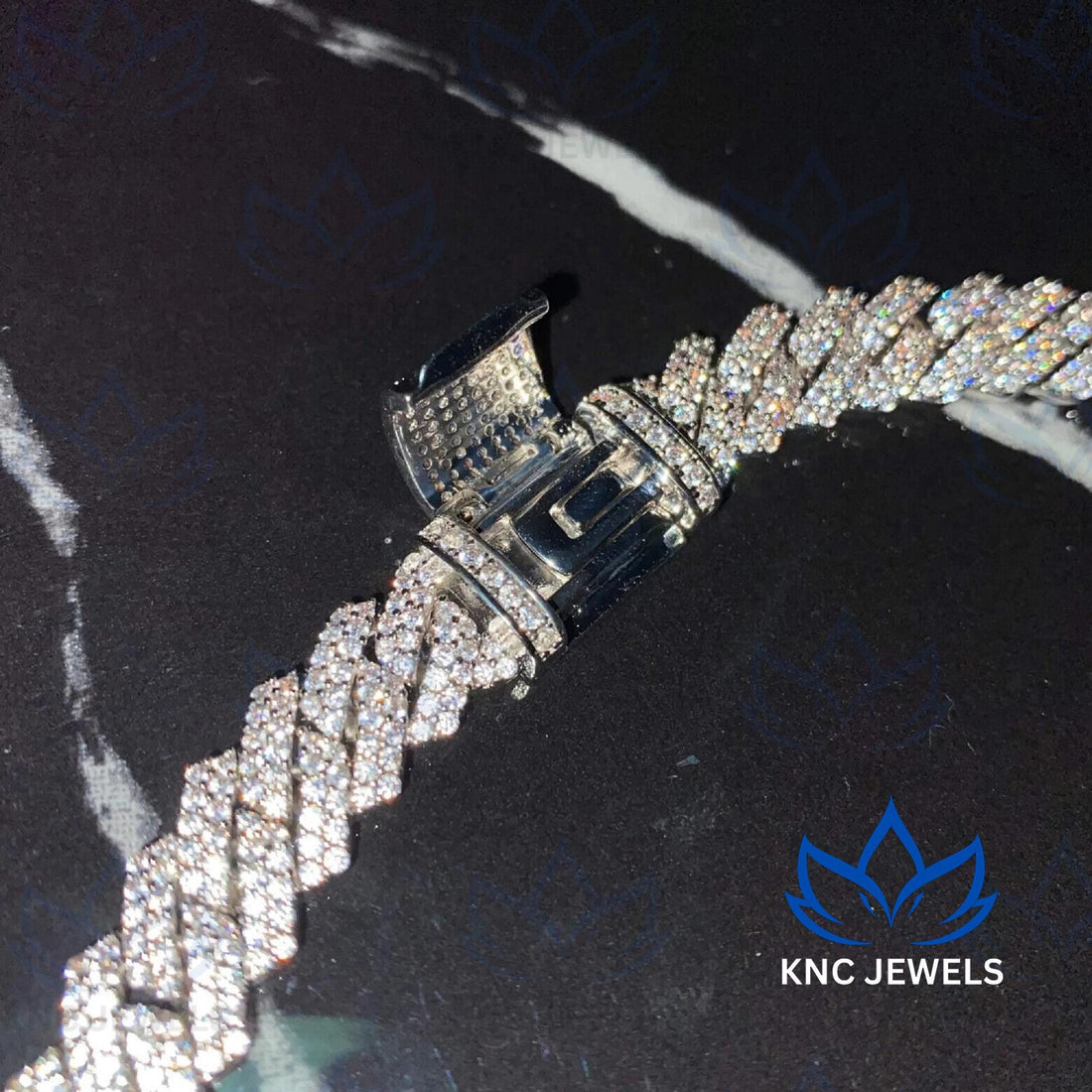 Lab Grown Diamond Cuban Link Chain: Iced Out 925 Silver Hip Hop Necklace