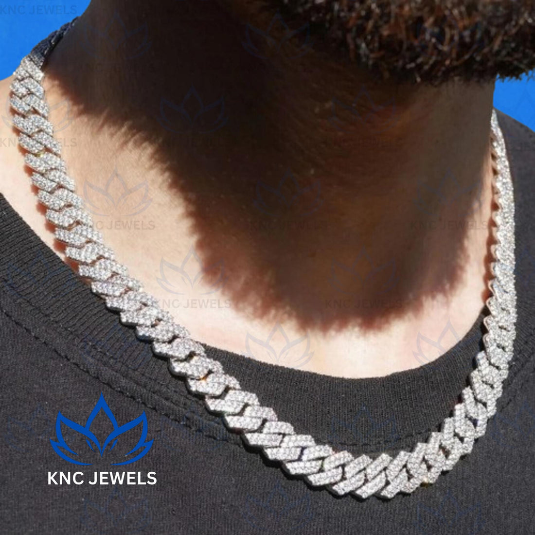 Lab Grown Diamond Cuban Link Chain: Iced Out 925 Silver Hip Hop Necklace