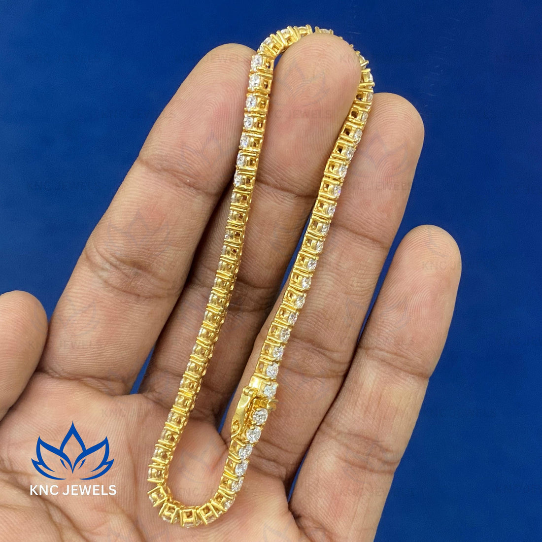 Lab Grown Diamond Tennis Bracelet, Gold/Silver Anniversary Bracelet