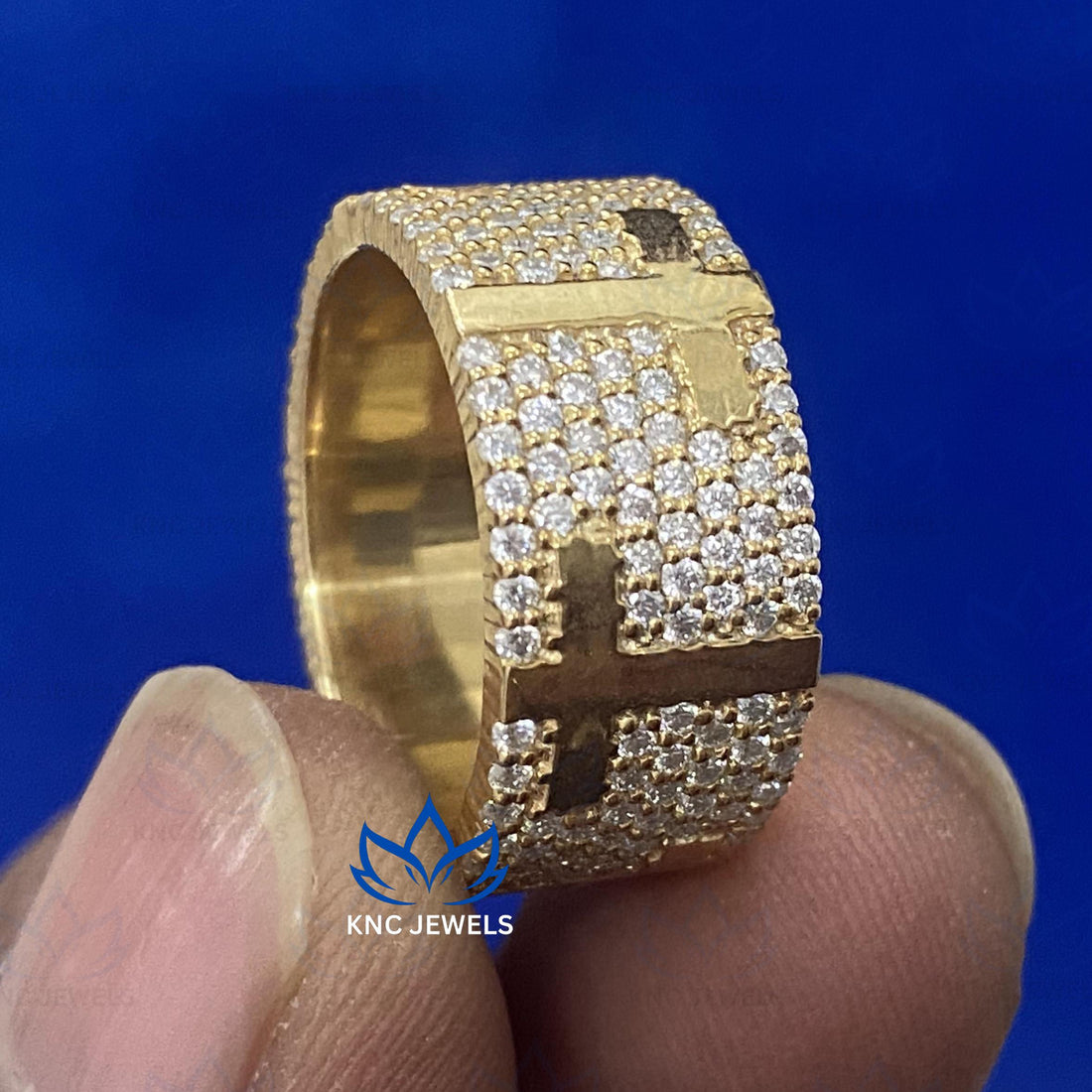 Moissanite Cross Ring Mens Hip Hop Iced Out Eternity Band Sterling Silver CZ Diamond Wedding Ring Rapper Jewelry Gift
