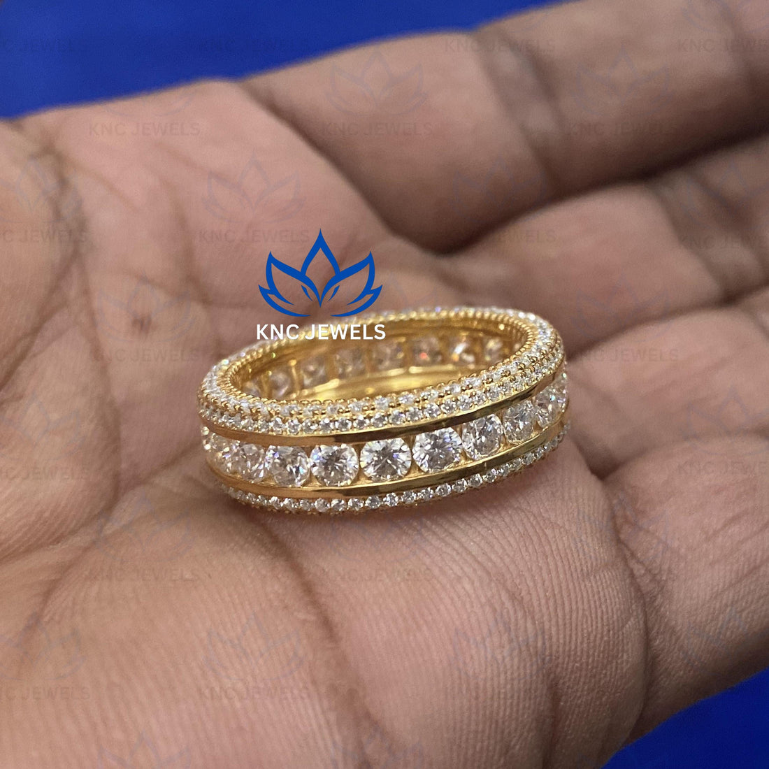 14K Yellow Gold Lab Grown Diamond Eternity Band