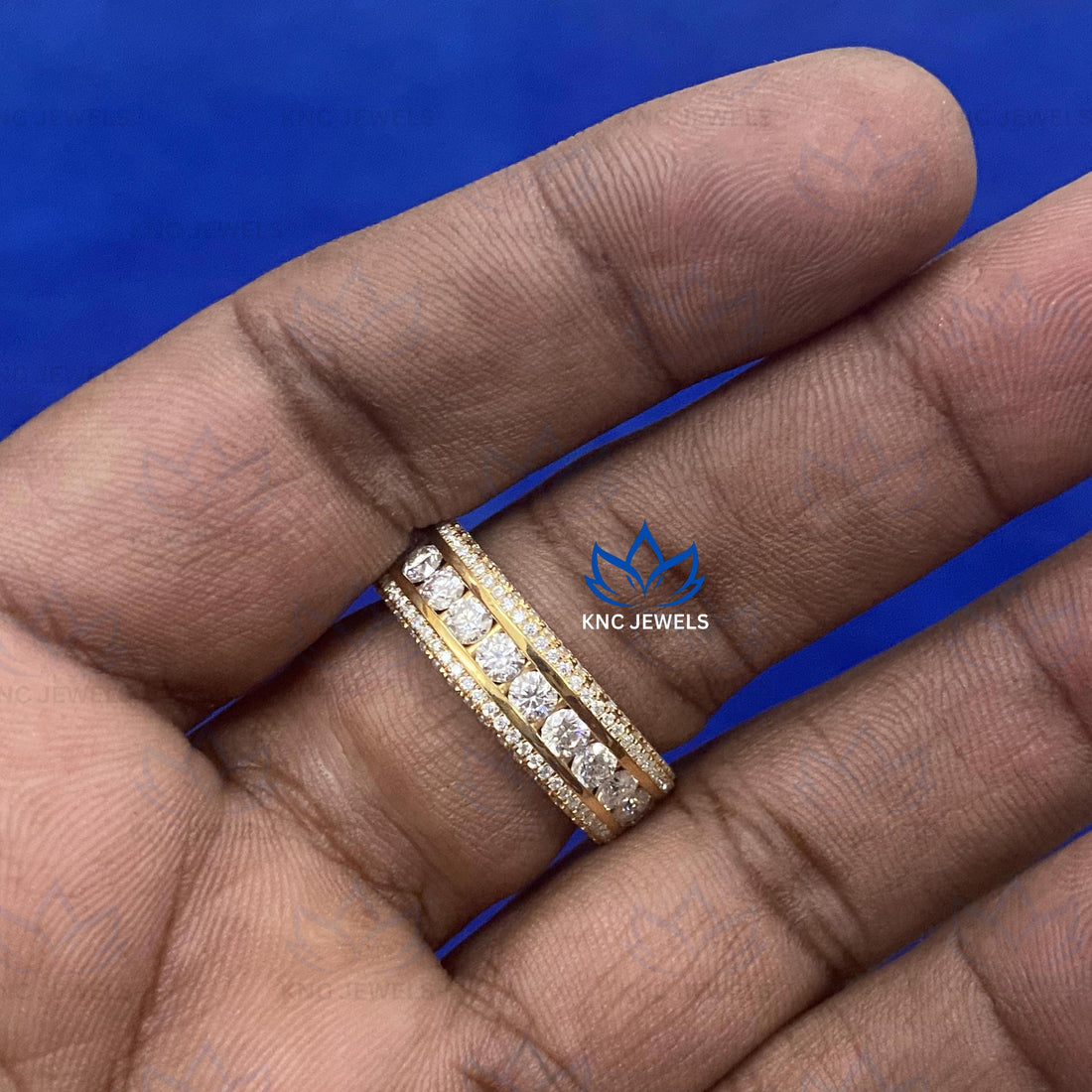 14K Yellow Gold Lab Grown Diamond Eternity Band
