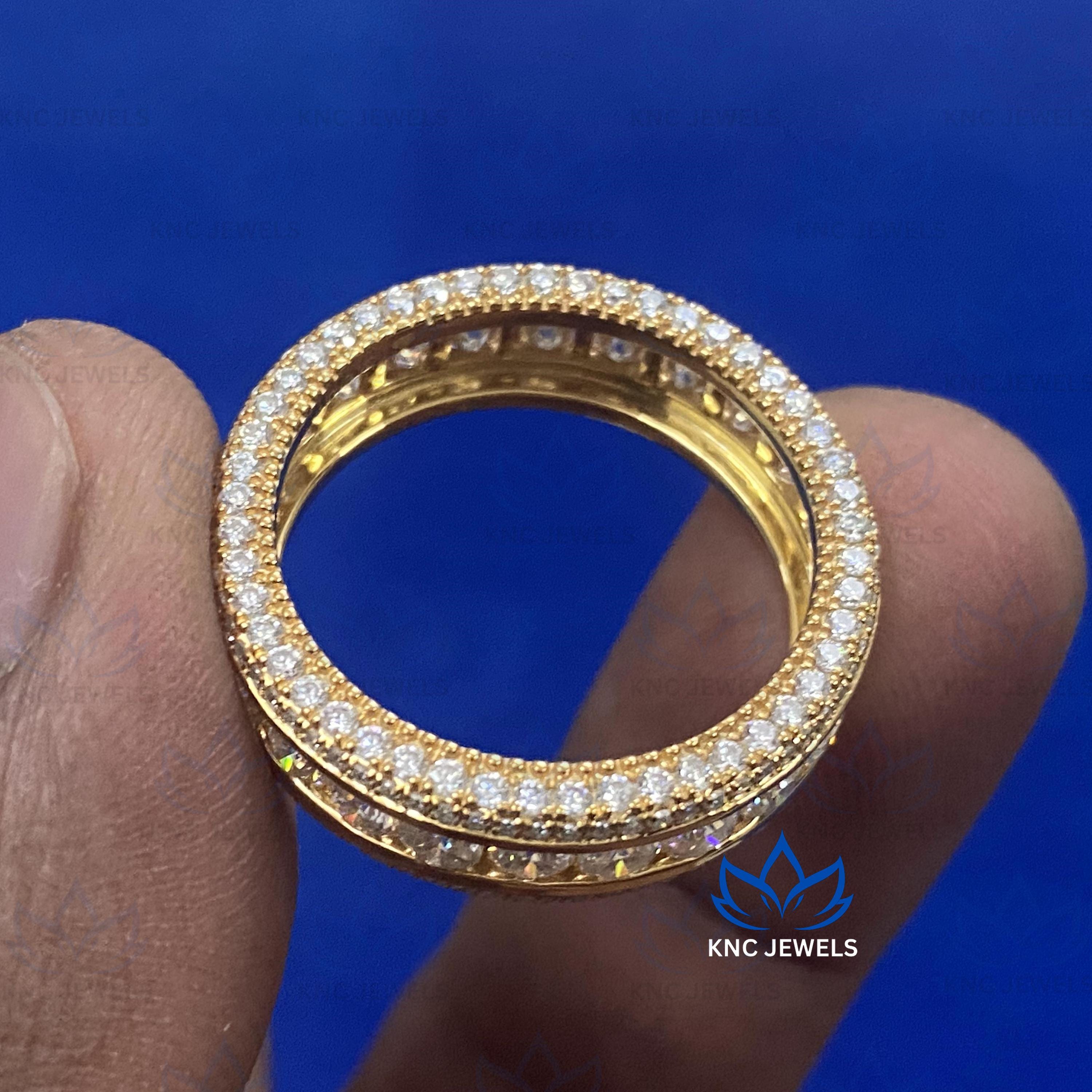 14K Yellow Gold Lab Grown Diamond Eternity Band