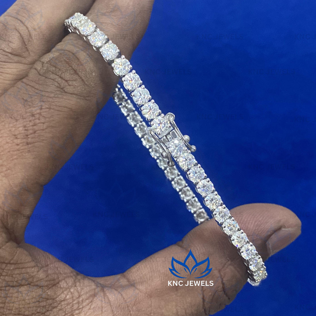 Lab Grown Diamond Tennis Bracelet, 14K White Gold, VVS/VS Anniversary Gift