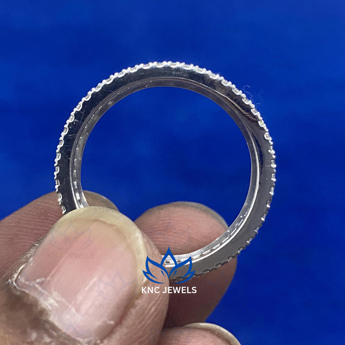 Lab Grown Diamond Eternity Band: Round Cut VVS/VS Wedding Ring