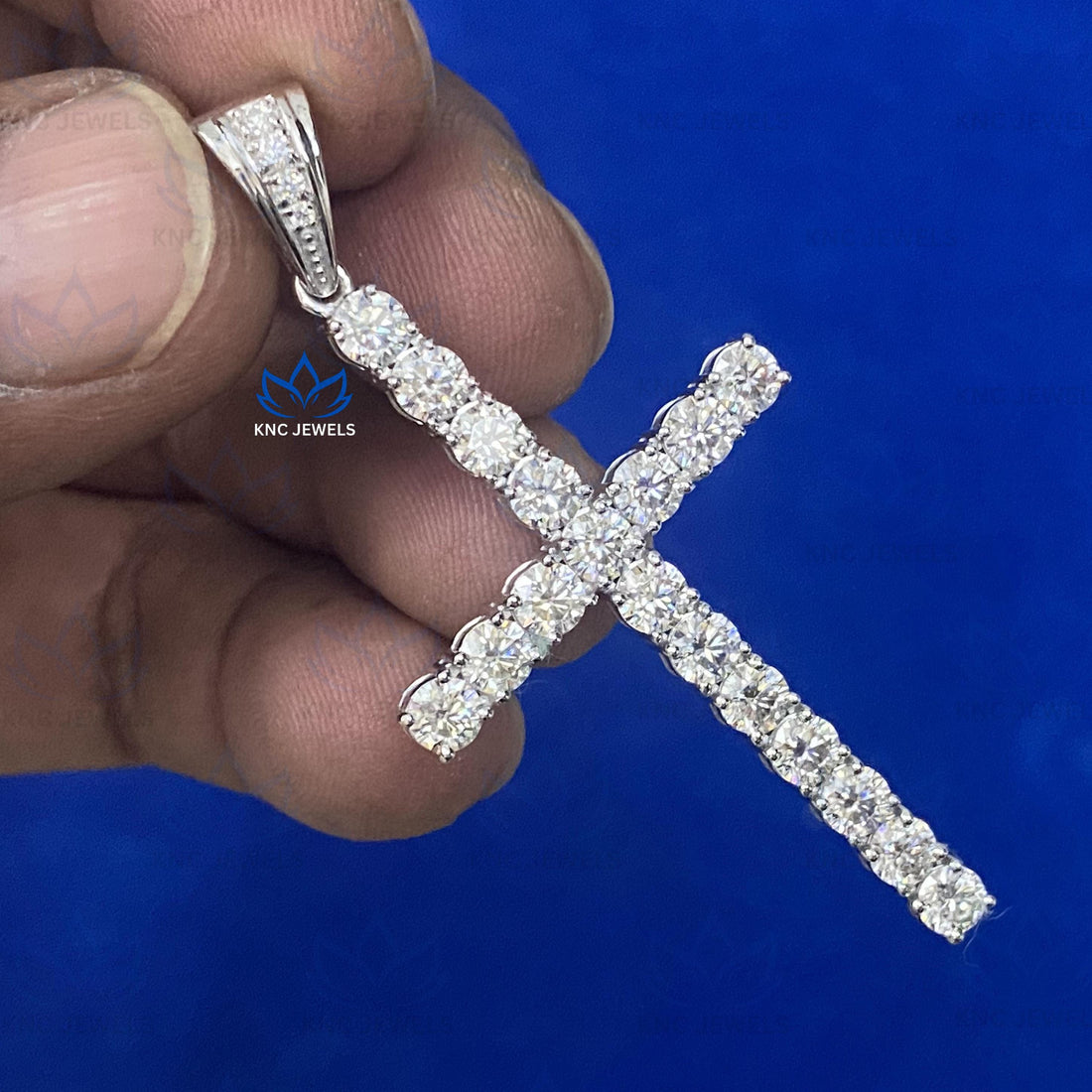 Moissanite Cross Pendant: Sterling Silver Christian Jewelry