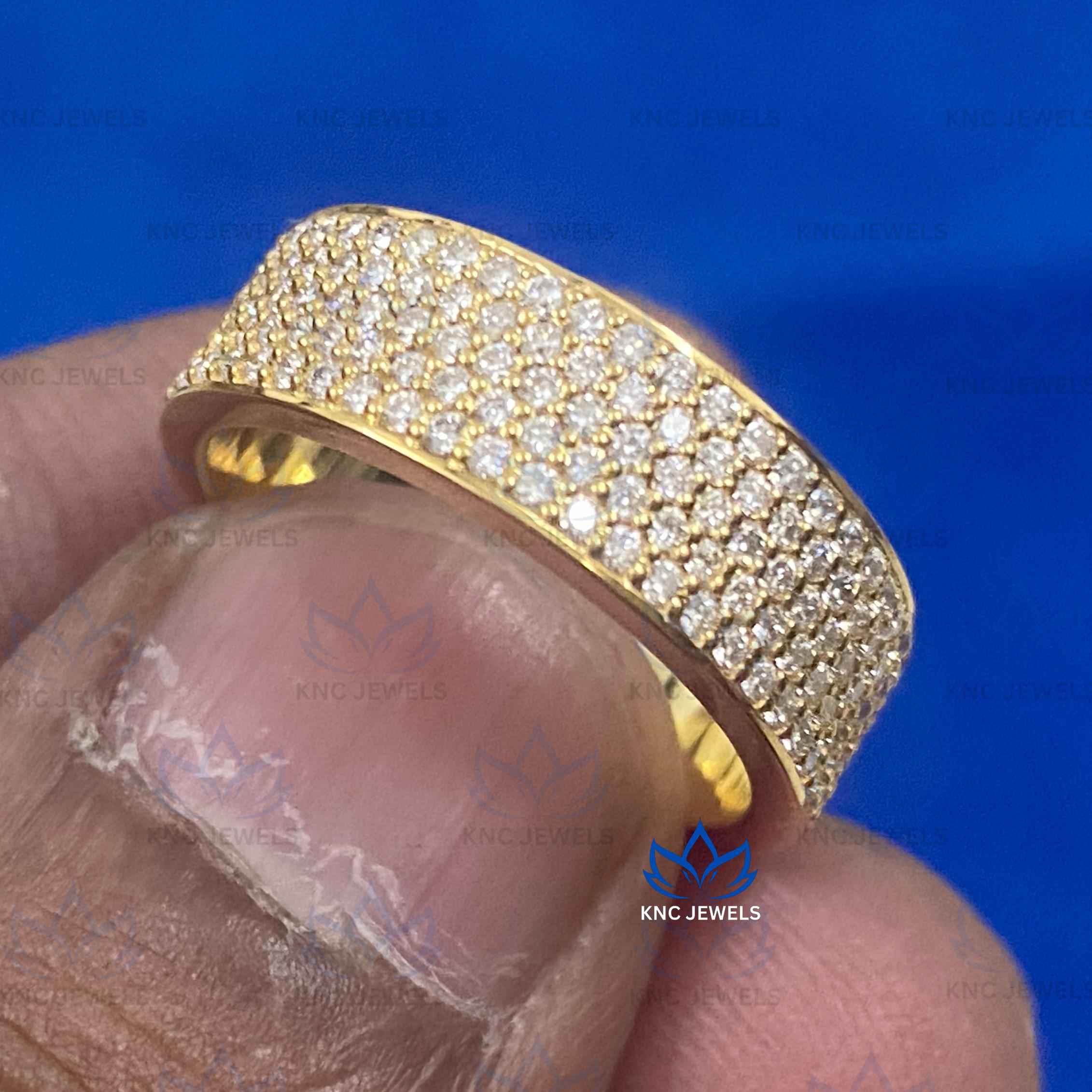 Lab Grown Diamond Eternity Band, 14K Gold Wedding Ring, Unisex Stackable Anniversary Gift