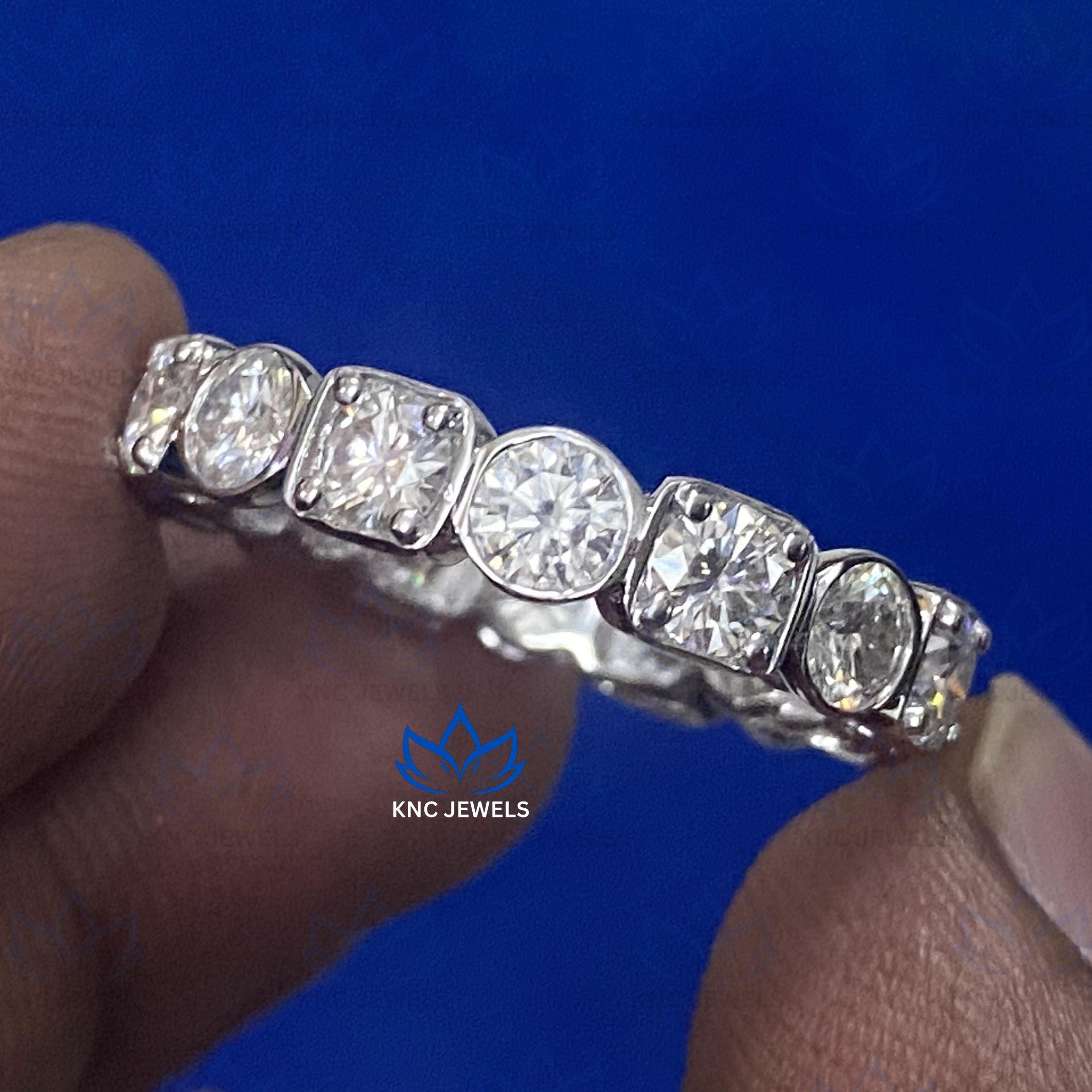 4.40ctw Lab Grown Diamond Eternity Wedding Band: Stackable Anniversary Ring