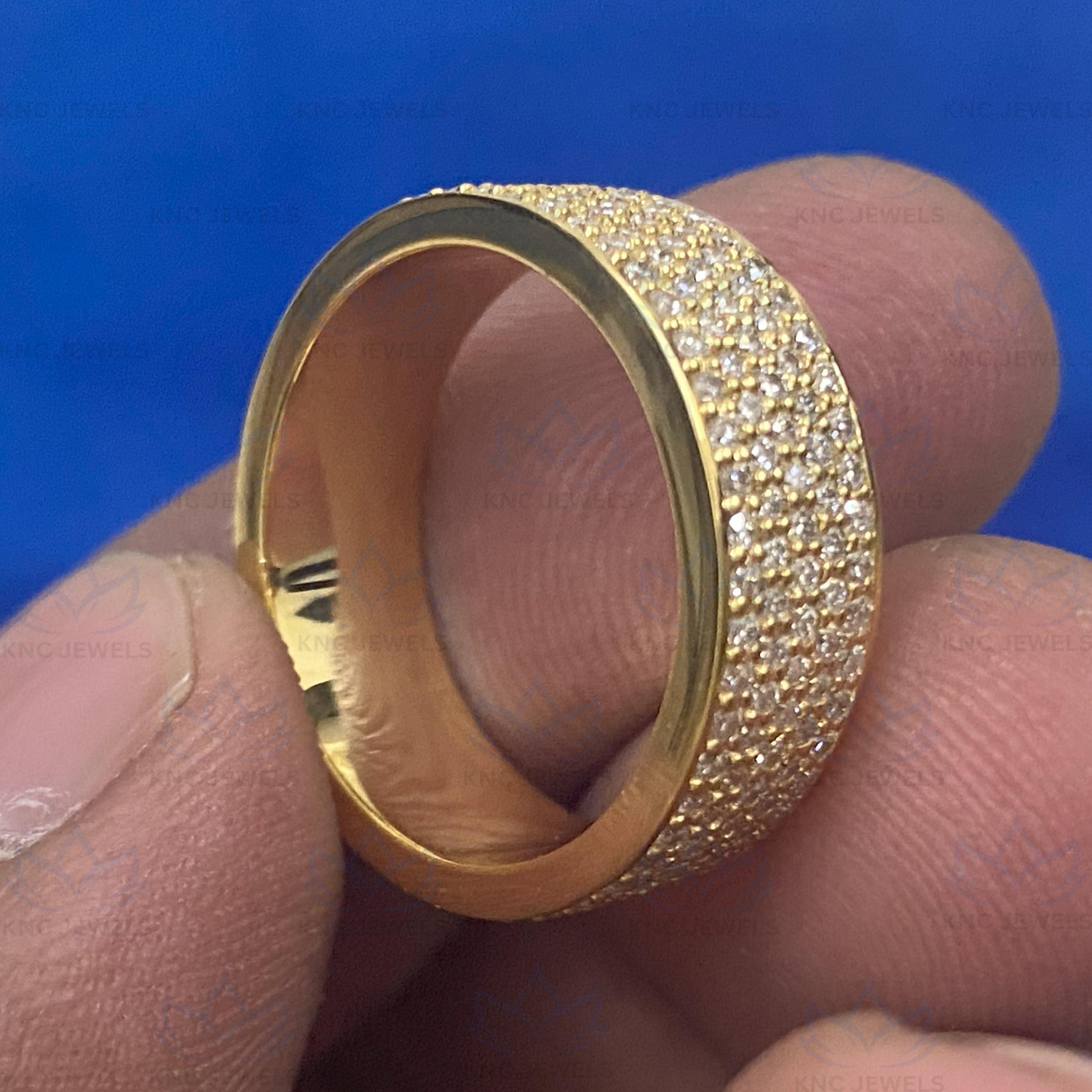 Lab Grown Diamond Eternity Band, 14K Gold Wedding Ring, Unisex Stackable Anniversary Gift