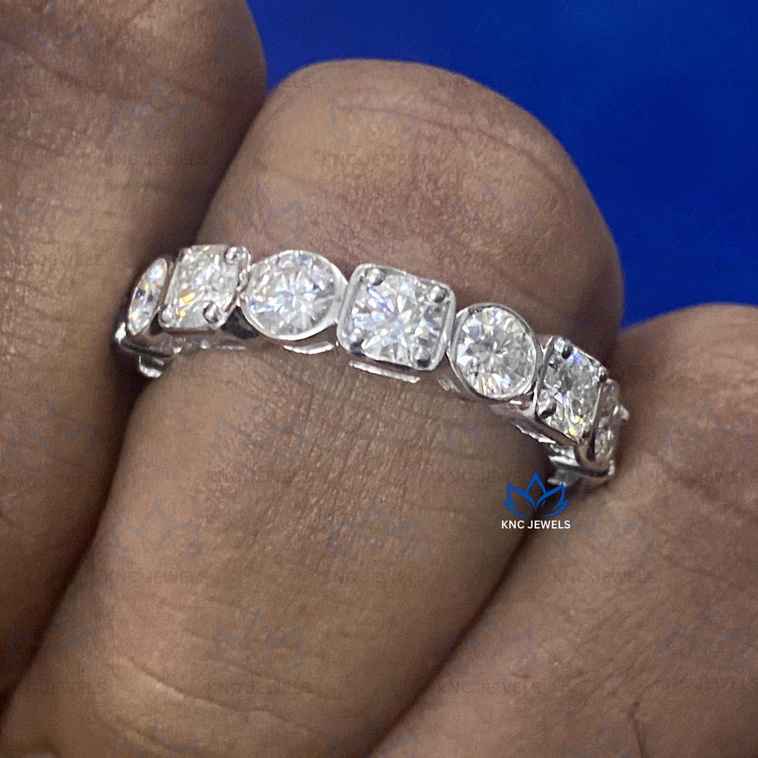 4.40ctw Lab Grown Diamond Eternity Wedding Band: Stackable Anniversary Ring