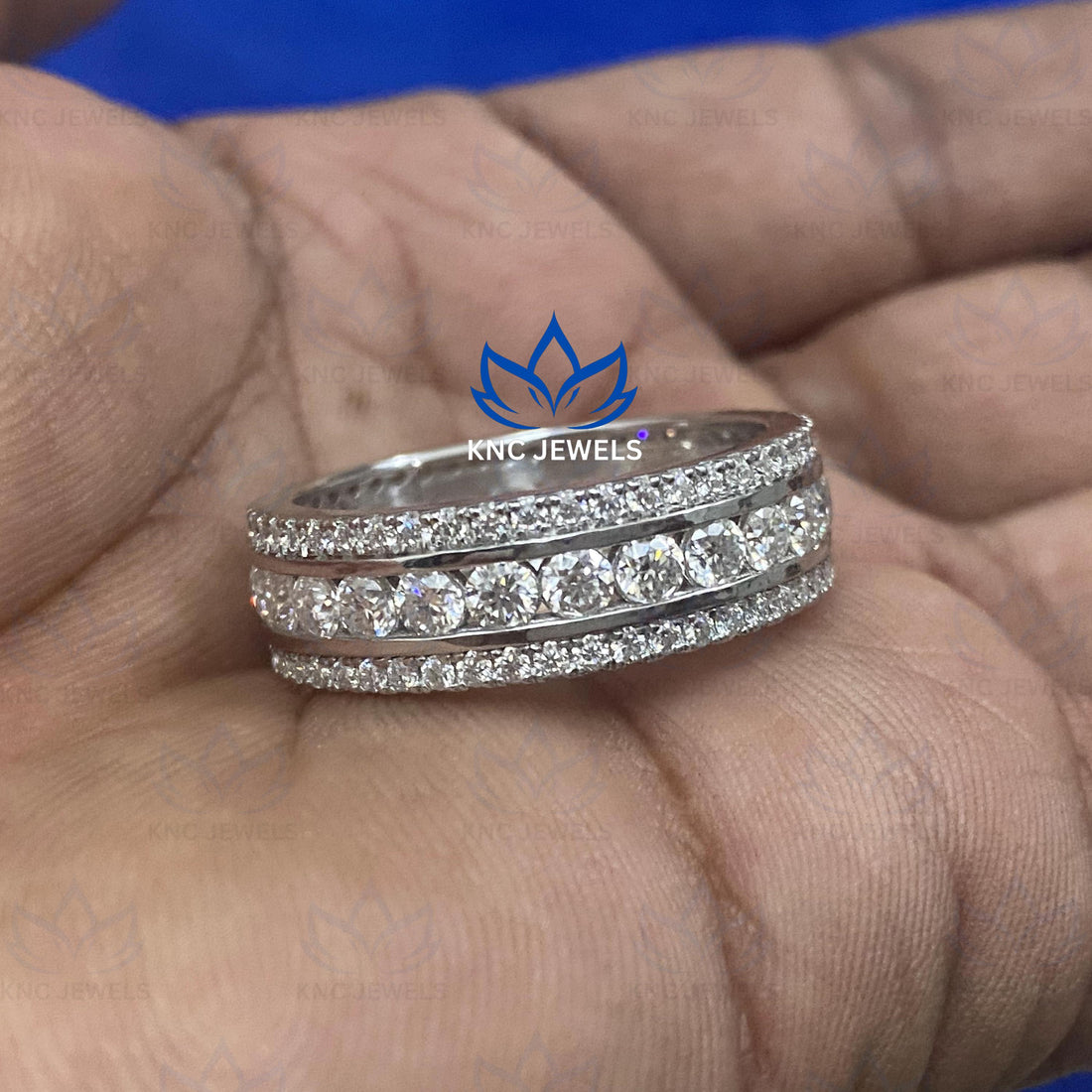 Lab Grown Diamond Eternity Band: Round Cut VVS/VS Wedding Ring