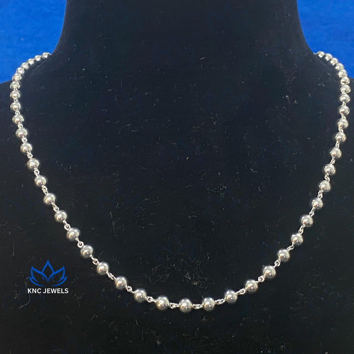4mm Edwardian Ball Chain Georgian Style Chain Unisex Necklace