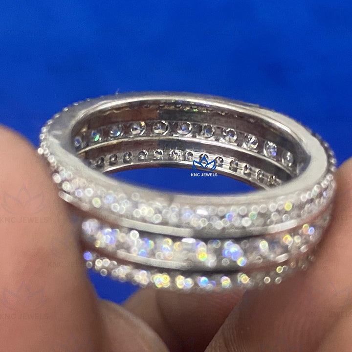 2 CT Lab Grown Diamond Eternity Band: 14K White Gold Wedding Ring
