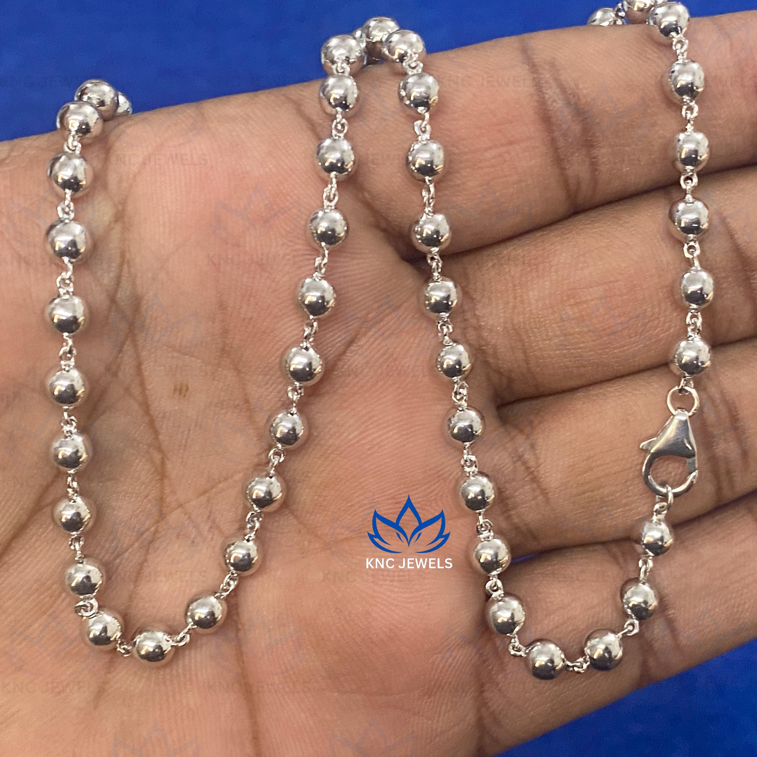 4mm Edwardian Ball Chain Georgian Style Chain Unisex Necklace