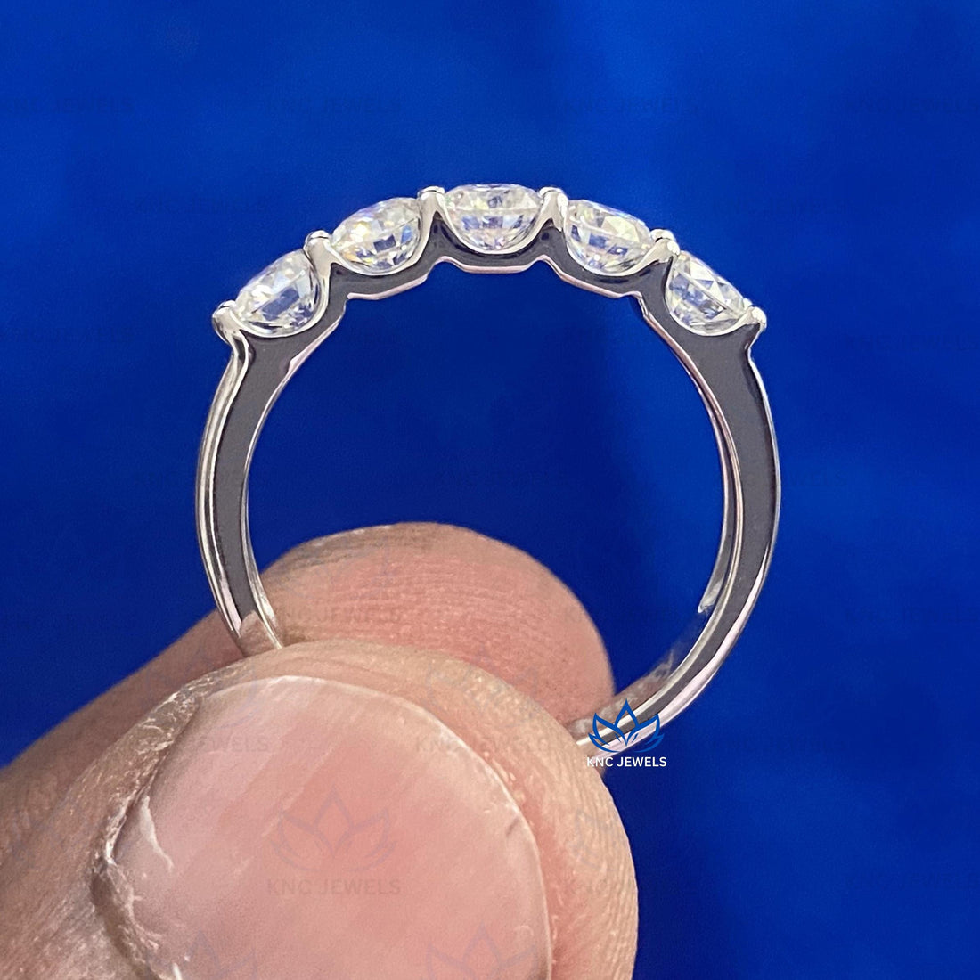 Lab Grown Diamond Eternity Ring, Full Eternity Wedding Band, 14K Rose Gold Diamond Ring, Stackable Anniversary Band, Promise Ring for Her