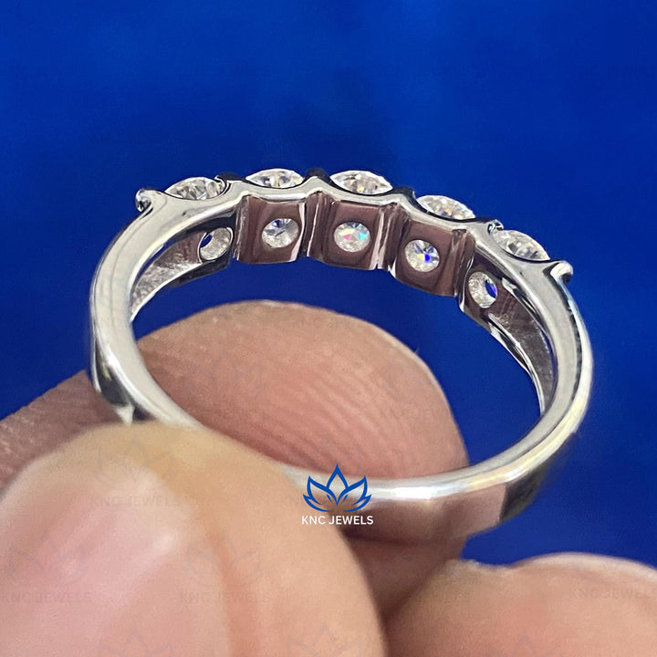 Lab Grown Diamond Eternity Ring, Full Eternity Wedding Band, 14K Rose Gold Diamond Ring, Stackable Anniversary Band, Promise Ring for Her