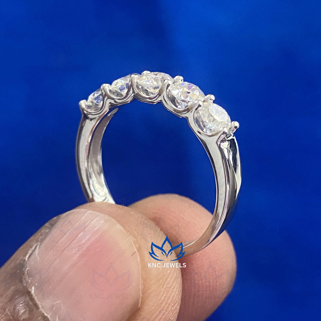 Lab Grown Diamond Eternity Ring, Full Eternity Wedding Band, 14K Rose Gold Diamond Ring, Stackable Anniversary Band, Promise Ring for Her