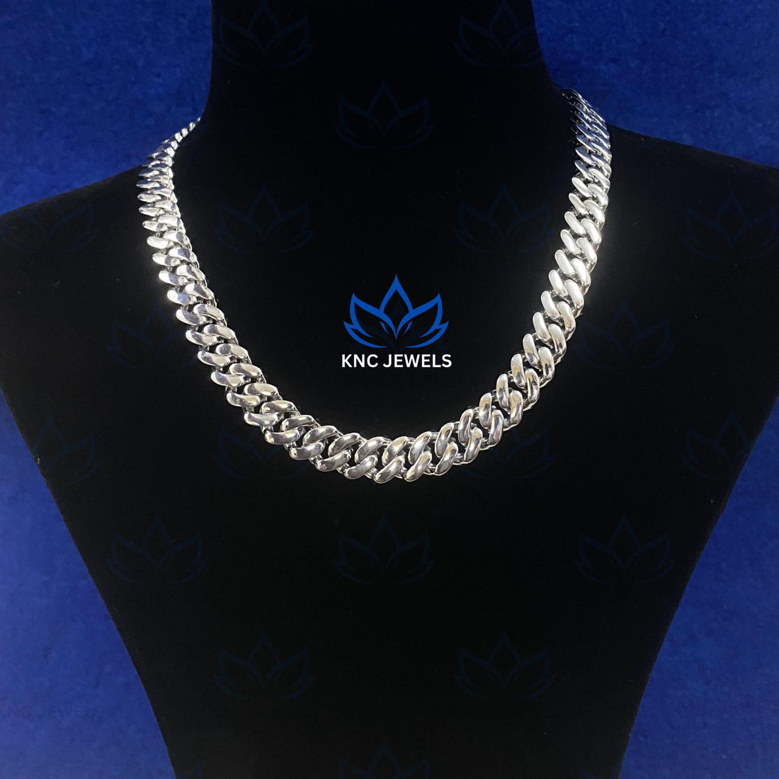 Sterling Silver Cuban Link Chain Necklace - 12mm Wide