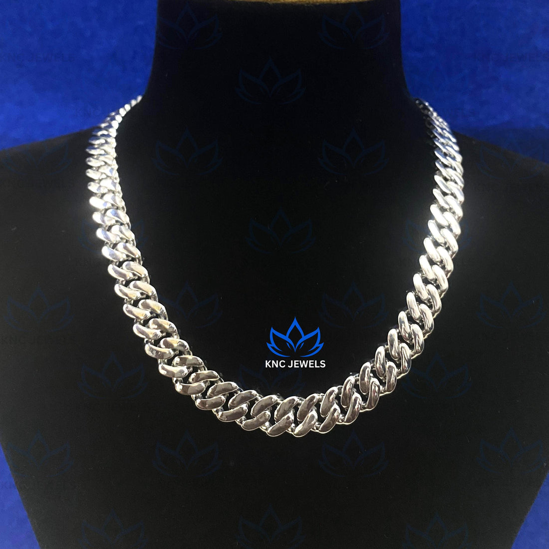 Sterling Silver Cuban Link Chain Necklace - 12mm Wide