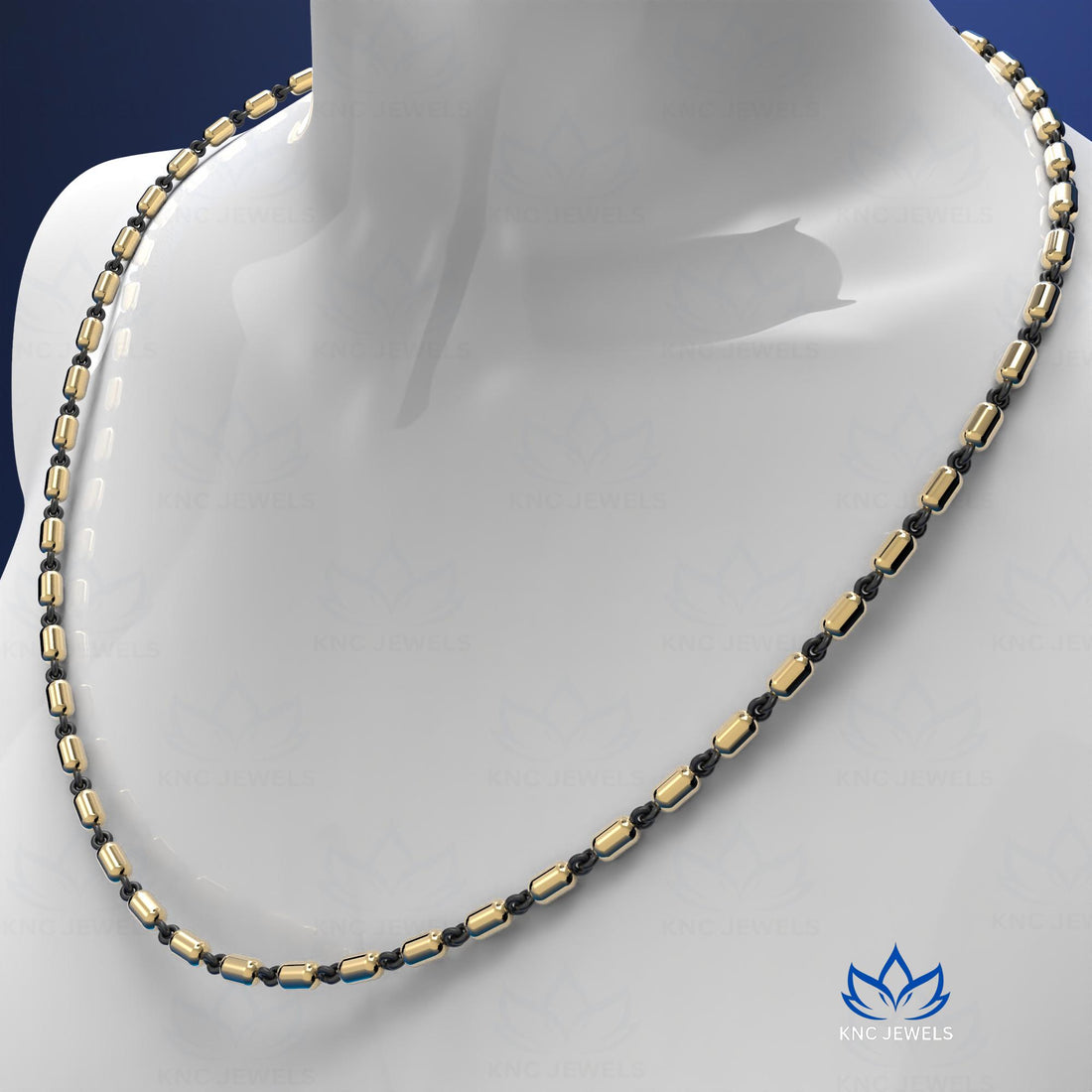 Blackened Gold Ball Chain Necklace | Sterling Silver Georgian Style | Unisex Antique Jewelry Gift
