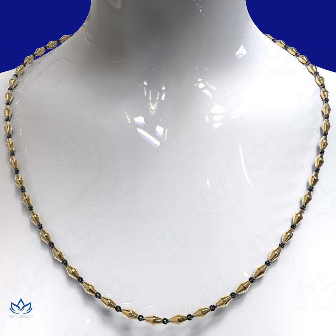 Blackened Gold Sterling Silver Ball Chain Necklace, Georgian Victorian Style Antique Beaded Chain, Unisex Statement Necklace, Gift for Her