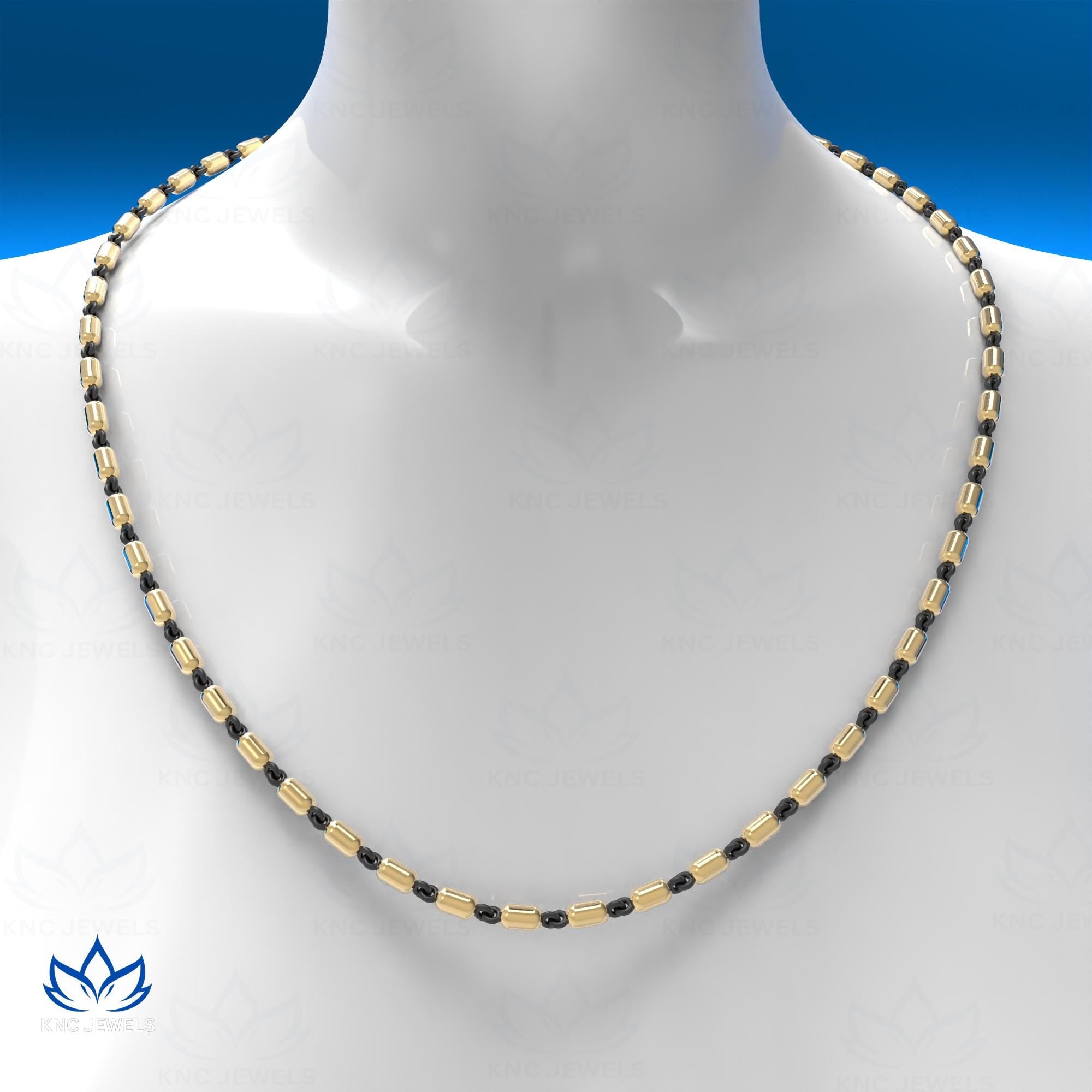 Blackened Gold Ball Chain Necklace | Sterling Silver Georgian Style | Unisex Antique Jewelry Gift