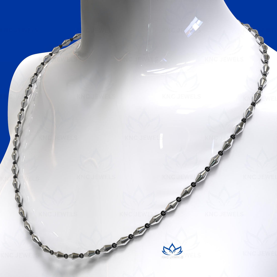 Blackened Gold Sterling Silver Ball Chain Necklace, Georgian Victorian Style Antique Beaded Chain, Unisex Statement Necklace, Gift for Her