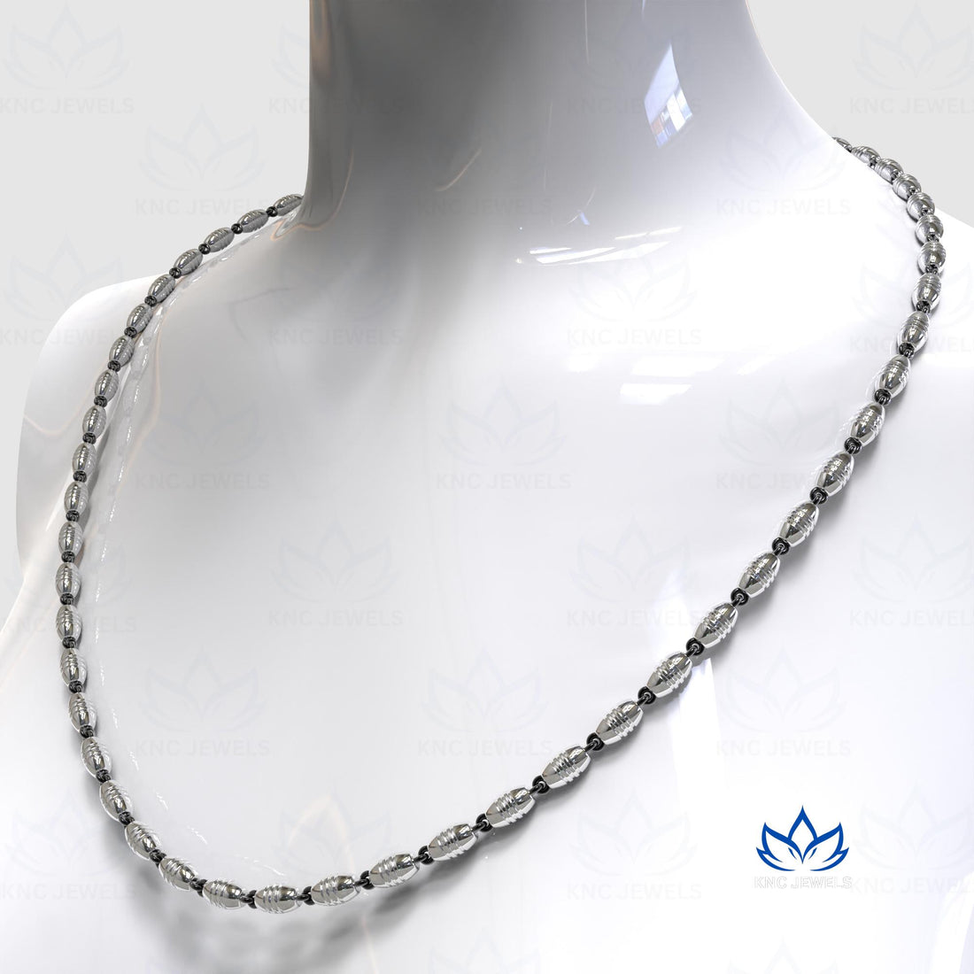 Georgian Ball Chain Necklace, Sterling Silver Antique Bead Design, Blackened Gold Vintage, Unisex Gift
