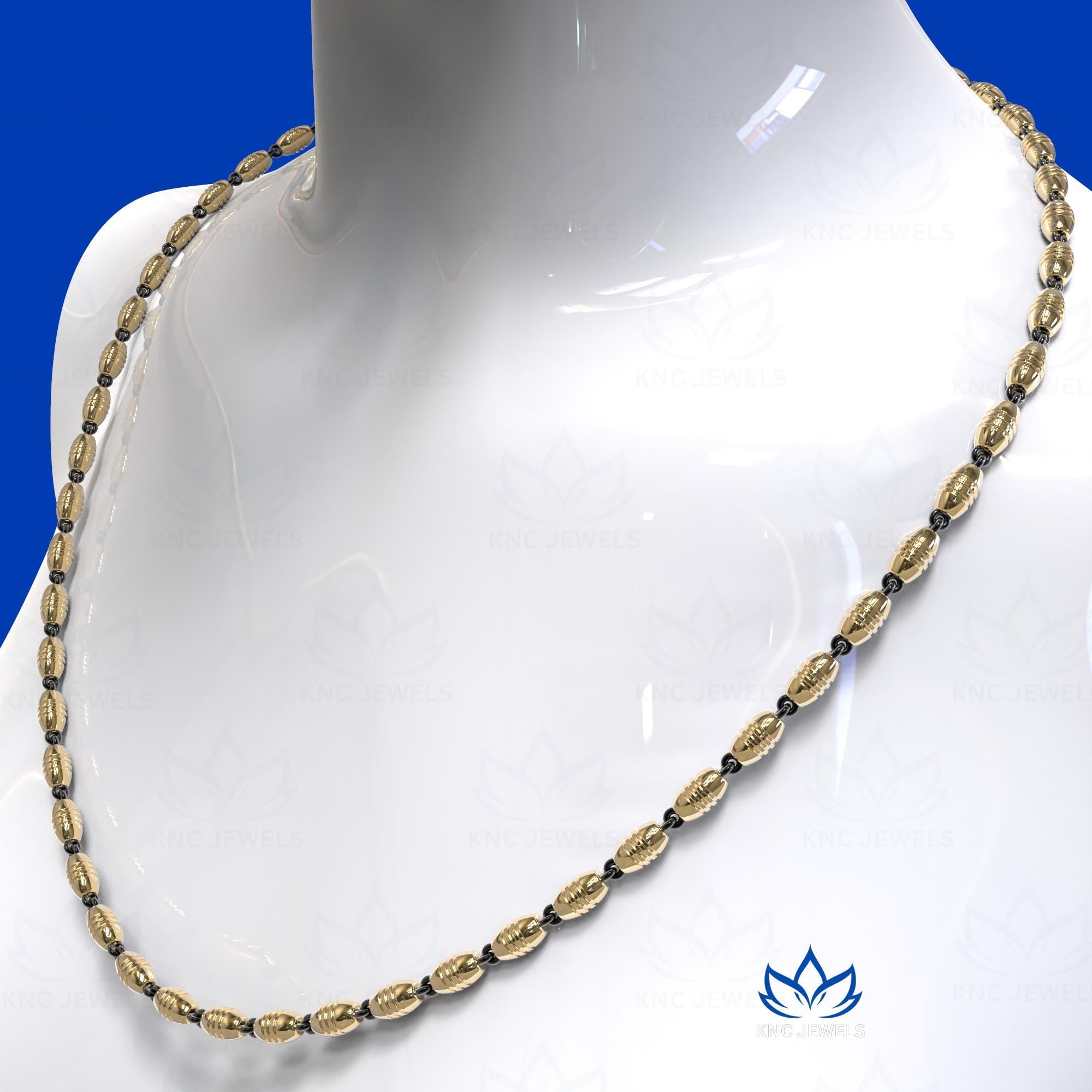 Georgian Ball Chain Necklace, Sterling Silver Antique Bead Design, Blackened Gold Vintage, Unisex Gift