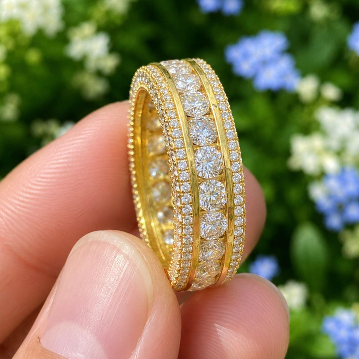 14K Yellow Gold Lab Grown Diamond Eternity Band