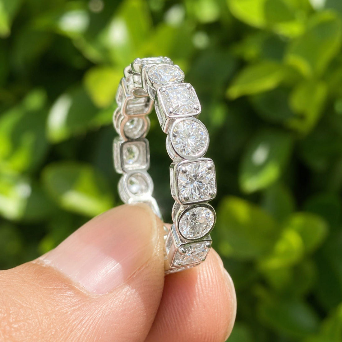 4.40ctw Lab Grown Diamond Eternity Wedding Band: Stackable Anniversary Ring